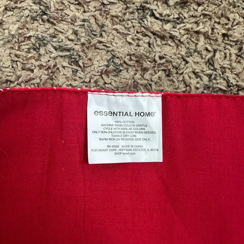 Patriotic Quilted Table Runner and Quilt Square Red White Blue Americana READ